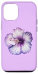 iPhone 15 Pro Aesthetic Hawaiian flower Purple Hibiscus Flowers Girl Case