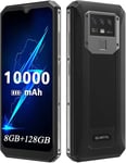 10000mAh Batterie K15 Pro Téléphone Débloqué,Android 11,P60 6Go+128Go,Triple Caméra 12MP,Charge Rapide 18W+Charge Inverse,Smartphone Écran 6,52"" HD+,Face ID+Empreinte Digitale NFC GPS.[U873]