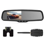 AUTO-VOX Wireless Reverse Camera Kit Car Backup Camera with Rear View Mirror Monitor and IP68 Waterproof Reversing Camera 6 LEDS Super Night Vision Back Up Car Camera Kit Easy Installation