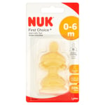 NUK First Choice+ Latex Teat Medium Hole - 6-18m