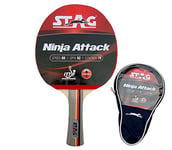 Stag Ninja Attack Table Tennis Racquet(Multi- Color, 180 Grams, Advanced)