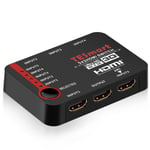 NÖRDIC HDMI Switch 5 til 1 Støtte for 4K 30Hz Full HD 1080p 3D ARC 10.2Gbps