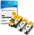 3 XL Compatibles Kodak 30XL Cartouches d'encre pour Kodak ESP C100, C110, C115, C300, C310, C315, C330, C360, 1.2, 3.2, 3.2S, Office 2100, 2150, 2170 AIO, Hero 2.2, 3.1, 4.2, 5.1 - 30B, 30CL