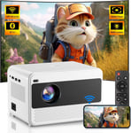 Vidéoprojecteur Bluetooth Wifi 5G, Projecteur Portable 16000L Fhd 1080P, Mini Rétroprojecteur Pour Home Cinéma, Zoom 50%, Compatible Smartphone/Ordinateur/Clé Tv/Usb/Interface Hd