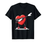 Heart Funny Dabbing Gifts tee happy Valentine's Day T-Shirt