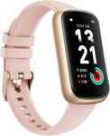 Montre Connectée Femme, Montre Sport Avec Podometre, Ies, Etanche 3atm, Bracelet Connecté Avec Cardiofrequencemetre/Spo2/Sommeil, Notification, Smartwatch Pour Android Ios (Rose)