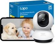 Tapo 2K QHD Indoor Camera , Pan/Tilt Wifi Security Camera, AI Detection CCTV Cam