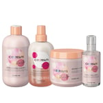 INEBRYA Kit ice cream Keratin Français 300ml + Cond 200ml + mask 500ml + Serum