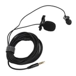 Lavalier Microphone Sensitive Clip On Lapel Mic Less Noise ABS For Phone