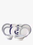 Royal Doulton Pacific Porcelain Dinnerware Set, 16 Piece, Blue