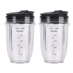 2 Pcs 18Oz Replacement  Blender Cups with Lid for  Auto IQ BL4802739