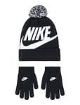 Nike Pom Beanie And Gloves Set Black Nike