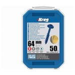 Kreg - Vis Blue-kote - 64 mm avec filetage grossier - Boite de 50 vis - SML-C250B-50-INT