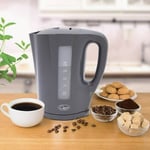 Quest  1.7 Litre Jug Kettle - Grey Cordless Design Water Gauge Spout Filter