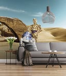 Komar Papier peint photo Star Wars Lost Droids - Dimensions : 368 x 254 cm - C-3PO R2D2 - Pour chambre d'enfant