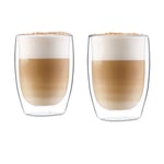 Thermo Glasses Coffee Drinks Glassware Handmade Glass Double Walled 350 ml Set