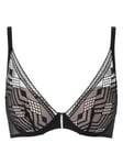 Passionata Womens Ondine Plunge T-Shirt Bra - Black Nylon - Size 32F