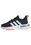 adidas Racer TR23 Shoes Kids Running, Core Black/Cloud White/Solar Red, 6.5 UK