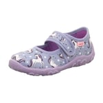 Superfit Girls Bonny Slipper, Blue Multi Coloured 8080, 4 UK