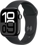 Apple Watch Series 10 Gps + Cellular 42mm Jet Black Aluminium Case With Black Sport Band - S/m