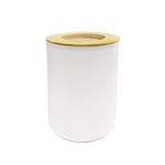 douceur d'intérieur, Poubelle (5 L) Smart Blanc, Polystyrène Finition Bambou