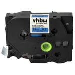 vhbw 1x Ruban compatible avec Brother PT P750TDI, P900W, P750, P750W, P900, P900NW imprimante d'étiquettes 18mm Noir sur Bleu, extraforte
