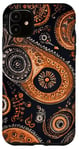 Coque pour iPhone 11 Marron Moderne Paisley Mélanine Noir Pride BHM Design Africain