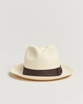 Wigéns Trilby Panama Hat White/Dark Brown