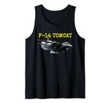 Fun American Naval Aviation "F-14 Tomcat" Tee In Action. Tank Top