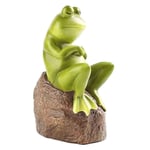 DéCor DrôLe de Statues Jardin Grenouille, Statue D'Animal Grenouilles Endormies en RéSine ExtéRieure, Figurines Grenouille ExtéRieures ImperméAbles