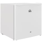 HOMCOM 46L Counter Top Fridge Mini Fridge with Lock Chiller Box Cream White