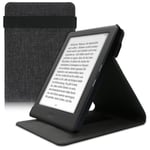 kwmobile Kobo Glo HD e-Reader Fodral - Touch 2.0 - Tyg E-Reader Flip Cover - 51512.01 Grå