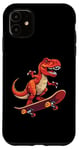 Coque pour iPhone 11 Planche à roulettes T-Rex