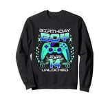 14th Birthday Boy Gamer Gift Age 14 Year Old GamingSon Sweatshirt