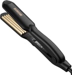 Hair Crimper Iron Volumizing Waver, Titanium Ceramic Plates, Black Styling Tool