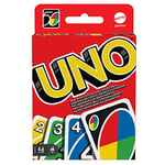 Mattel Games UNO Classique, Jeu De Cartes Familial pour Enfants Et Adultes, Jeu De Société pour Soirée Jeux en Famille Ou en Voyage, 2 À 10 Joueurs, Jouet pour Enfant de 7 Ans et Plus, W2087