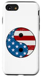 Coque pour iPhone SE (2020) / 7 / 8 Drapeau américain Yin et Yang rouge, blanc et bleu avec étoiles