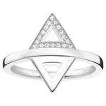 Thomas Sabo Ladies Glam and Soul 925 Sterling Silver Diamond Ring - Size O (EU 54) D-TR0019-725-14-54