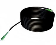 Elfcam® -Câble à Fibre Optique pour Extérieur, Simplex Monomode SC/APC à SC/APC 5,0mm, Compatible avec Orange Livebox, SFR La Box Fibre et Bouygues Bbox (70M)