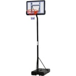 Panier de basket-ball sur Pied avec base de lestage sur roulettes hauteur réglable 3,02-3,52 m Noir Blanc