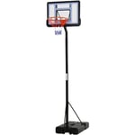 Homcom - Panier de basket-ball sur Pied avec base de lestage sur roulettes hauteur réglable 3,02-3,52 m Noir Blanc