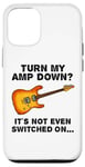 Coque pour iPhone 14 Pro Baissez mon ampli, église de guitare électrique drôle