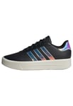 adidas Femme Court Platform Shoes, Core Black/Core Black/Crystal White, 40