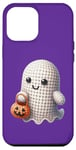 Coque pour iPhone 15 Pro Max Trick or Treat Halloween Ghost Trick or Treat Pumpkin Candy Crochet Knit