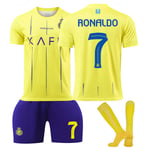 Cristiano Ronaldo #7 23-24 Al Nassr FC Fotbollströja för barn Fotbollströja Vuxna Barn Träningskläder Bra kvalitet - perfekt Kids 22(120-130cm)