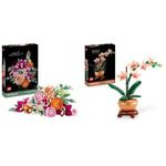 LEGO Botanicals Ensemble de Jolis Bouquets de Fleurs Roses + Mini Bouquet d'orchidées kit de Construction de Fleurs artificielles, Plantes d'intérieur Cadeaux naturels pour Femmes et Hommes