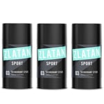 3-Pack Zlatan Sport Deodorant Stick 75ml