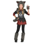 Amscan She Wolf Werewolf Animals Punk Childrens Girls Halloween Costume 849804