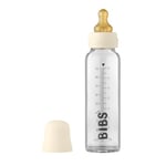 BIBS Baby Glass Bottle Complete Set Latex 225ml Ivory Nappar 1 st