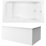 Baignoire bain douche Jacob Delafon Malice antidérapante + tablier angle 170 x 90 droite